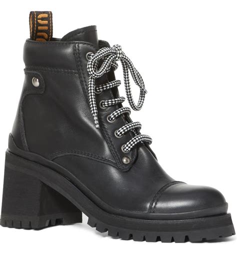 miu miu fabric combat boots|Women's Miu Miu Combat Boots .